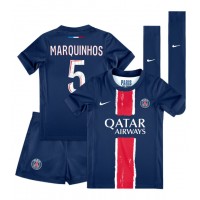 Paris Saint-Germain Marquinhos #5 Replica Home Minikit 2024-25 Short Sleeve (+ pants)